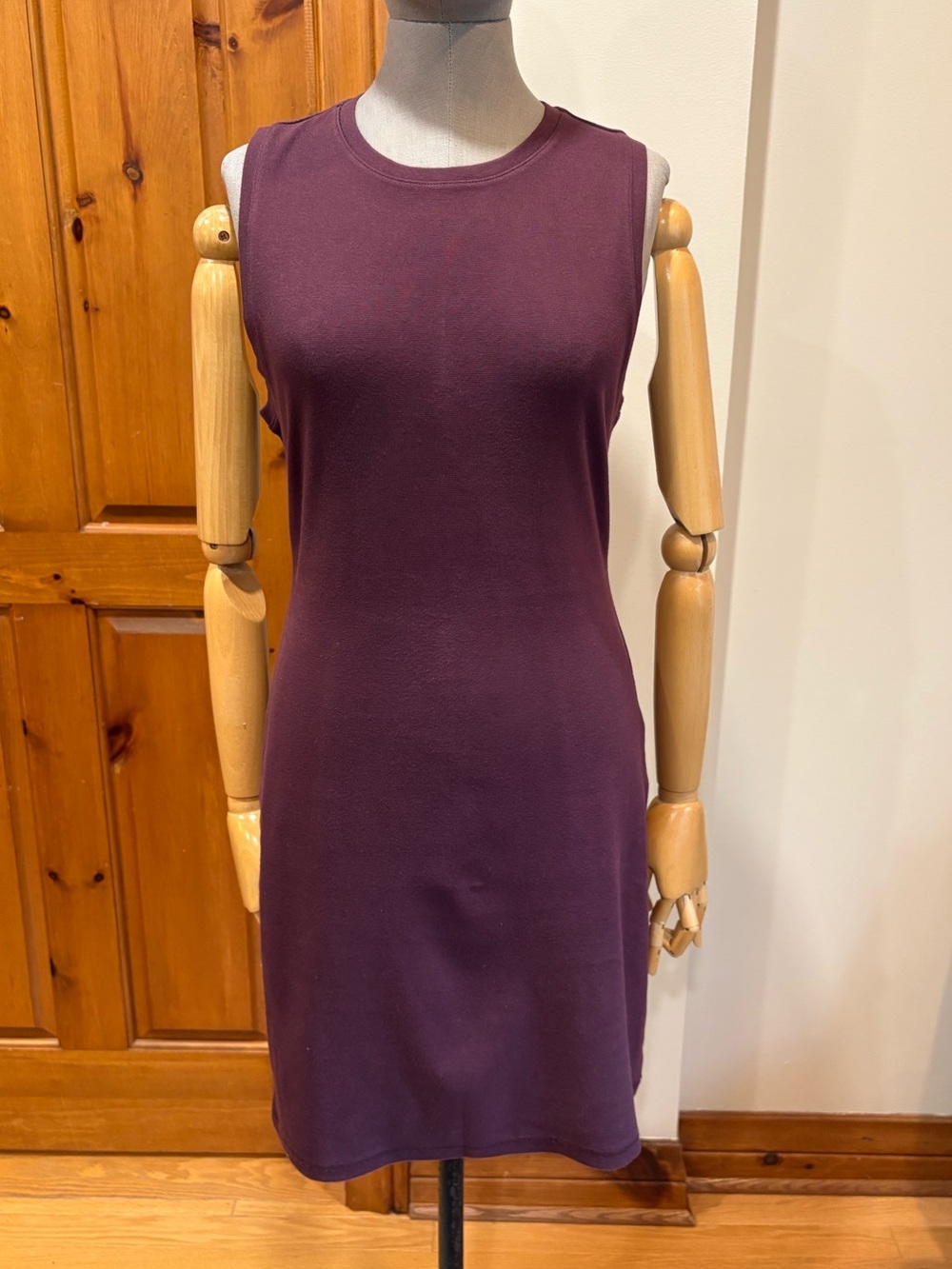 Wilfred Free, cotton dress, mini, burgundy, size large, like new